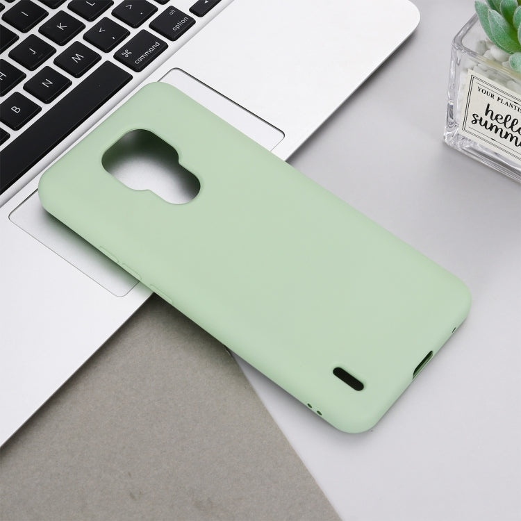 For Motorola Moto E7 2020 Pure Color Liquid Silicone Shockproof Full Coverage Case