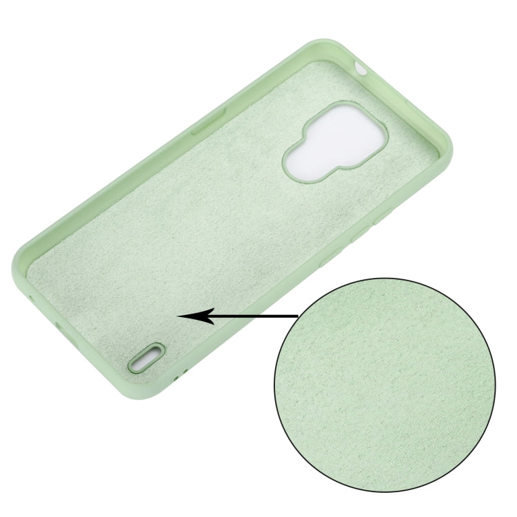 For Motorola Moto E7 2020 Pure Color Liquid Silicone Shockproof Full Coverage Case
