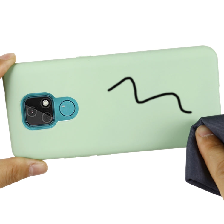 For Motorola Moto E7 2020 Pure Color Liquid Silicone Shockproof Full Coverage Case