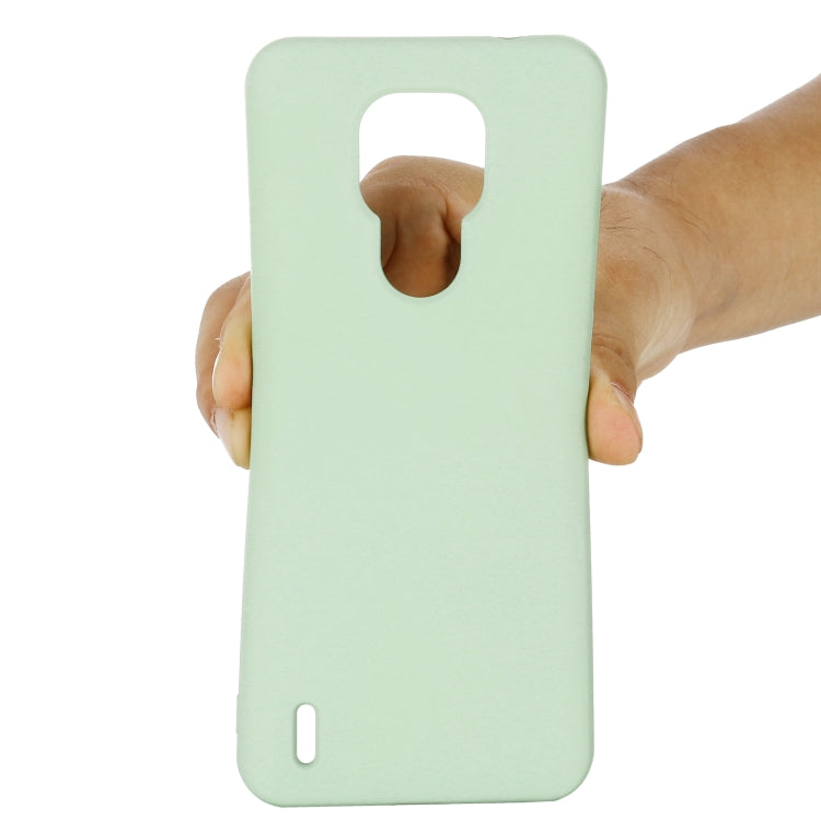 For Motorola Moto E7 2020 Pure Color Liquid Silicone Shockproof Full Coverage Case
