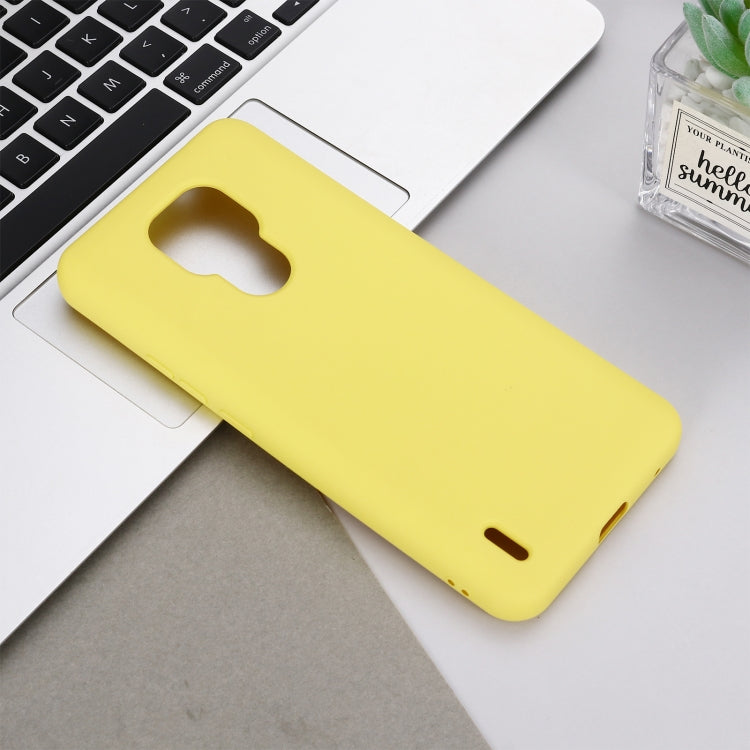 For Motorola Moto E7 2020 Pure Color Liquid Silicone Shockproof Full Coverage Case