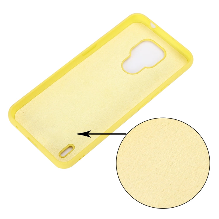 For Motorola Moto E7 2020 Pure Color Liquid Silicone Shockproof Full Coverage Case