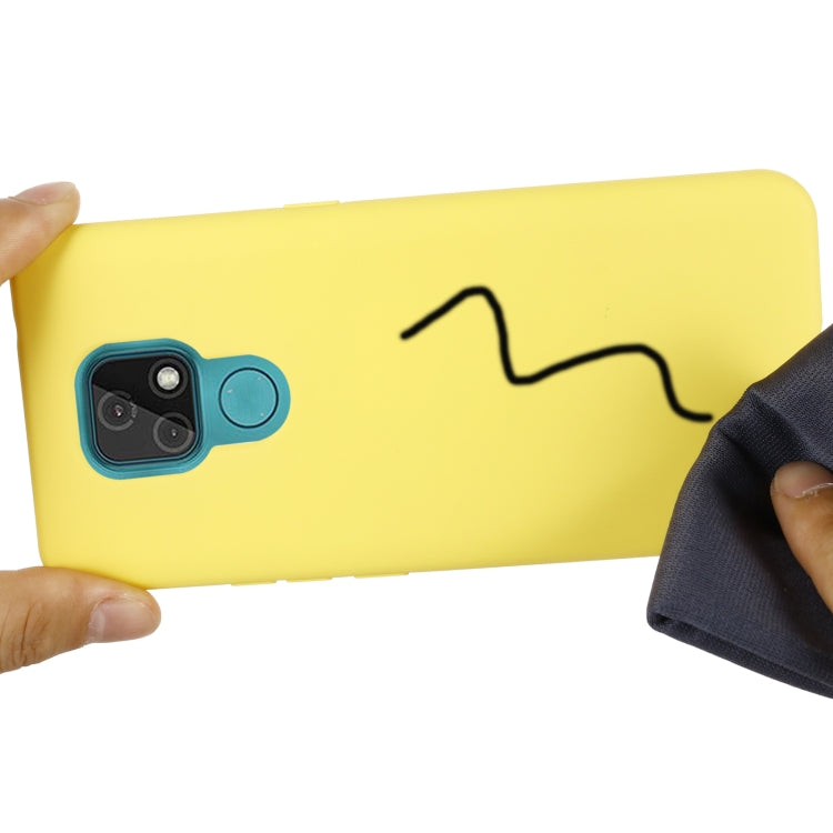For Motorola Moto E7 2020 Pure Color Liquid Silicone Shockproof Full Coverage Case