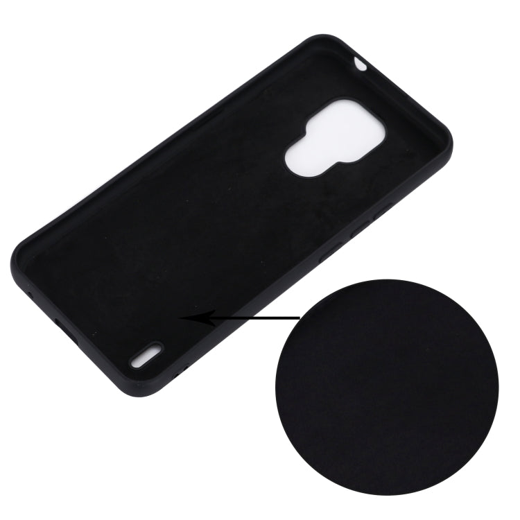For Motorola Moto E7 2020 Pure Color Liquid Silicone Shockproof Full Coverage Case