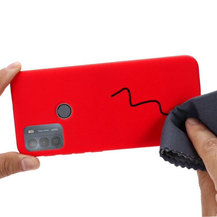 For Motorola Moto G50 Pure Color Liquid Silicone Shockproof Full Coverage Case