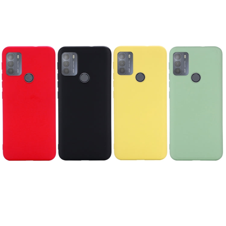 For Motorola Moto G50 Pure Color Liquid Silicone Shockproof Full Coverage Case