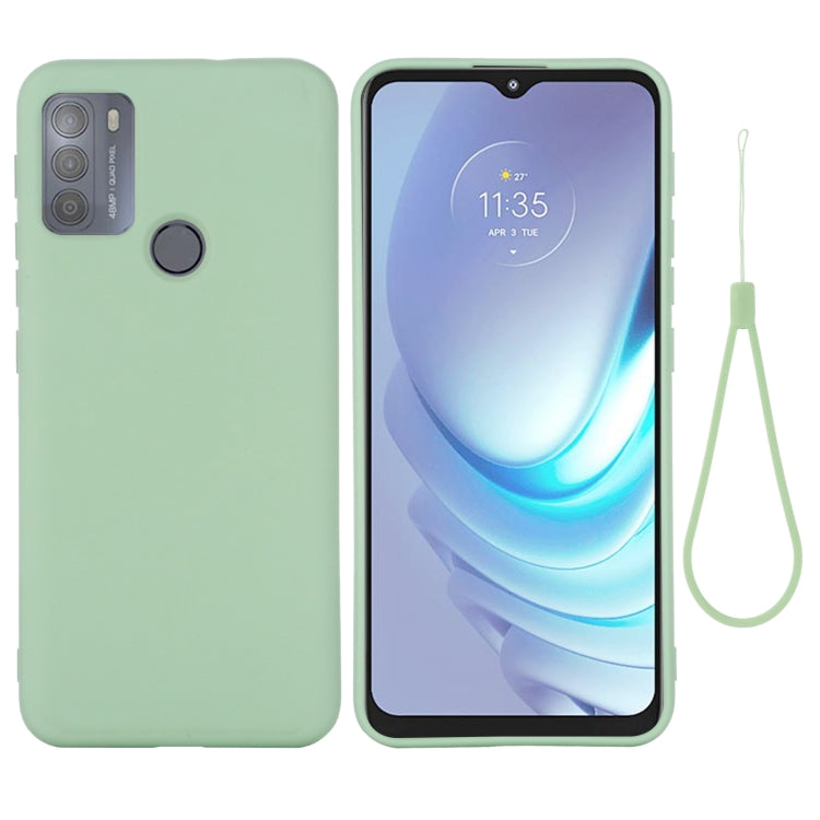 For Motorola Moto G50 Pure Color Liquid Silicone Shockproof Full Coverage Case