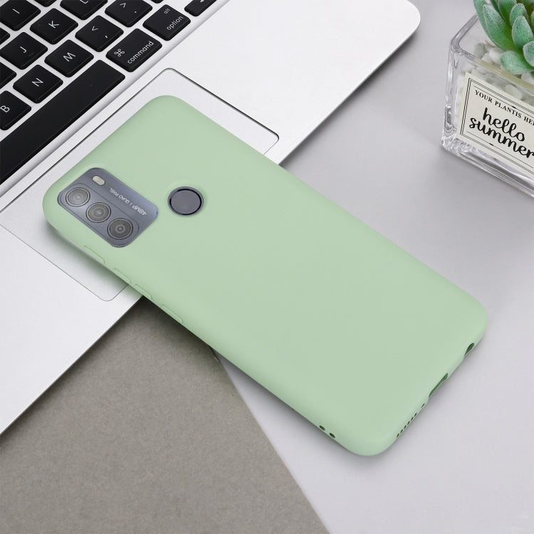 For Motorola Moto G50 Pure Color Liquid Silicone Shockproof Full Coverage Case