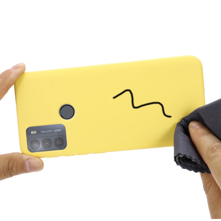 For Motorola Moto G50 Pure Color Liquid Silicone Shockproof Full Coverage Case