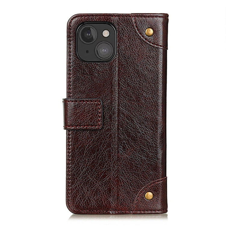 For iPhone 13 mini Copper Buckle Nappa Texture Horizontal Flip Leather Case with Holder & Card Slots & Wallet