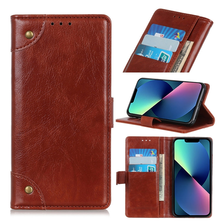 For iPhone 13 mini Copper Buckle Nappa Texture Horizontal Flip Leather Case with Holder & Card Slots & Wallet