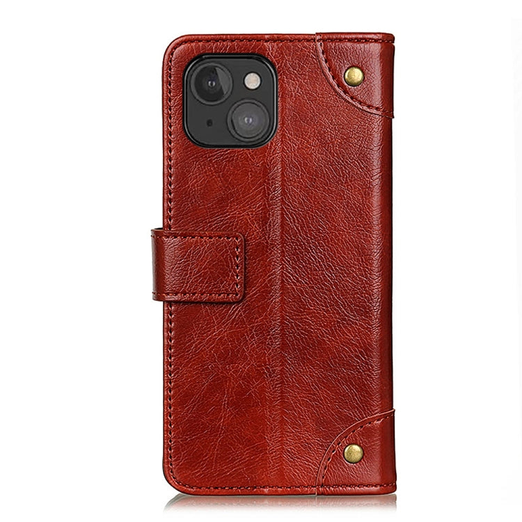 For iPhone 13 mini Copper Buckle Nappa Texture Horizontal Flip Leather Case with Holder & Card Slots & Wallet