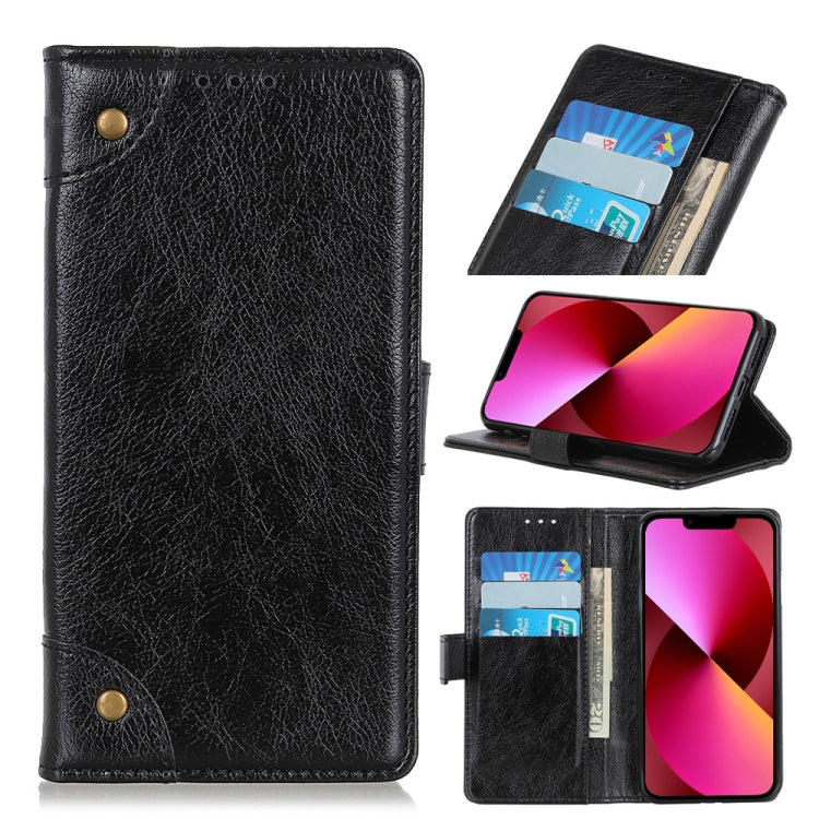 For iPhone 13 Copper Buckle Nappa Texture Horizontal Flip Leather Case with Holder & Card Slots & Wallet