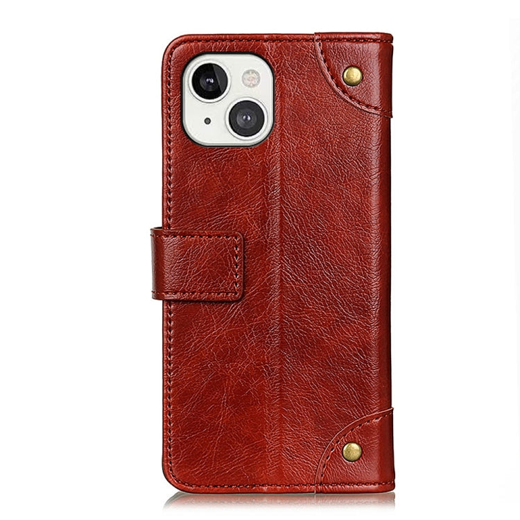 For iPhone 13 Copper Buckle Nappa Texture Horizontal Flip Leather Case with Holder & Card Slots & Wallet