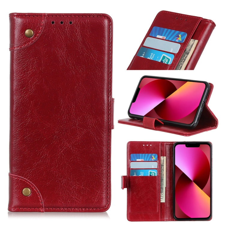 For iPhone 13 Copper Buckle Nappa Texture Horizontal Flip Leather Case with Holder & Card Slots & Wallet