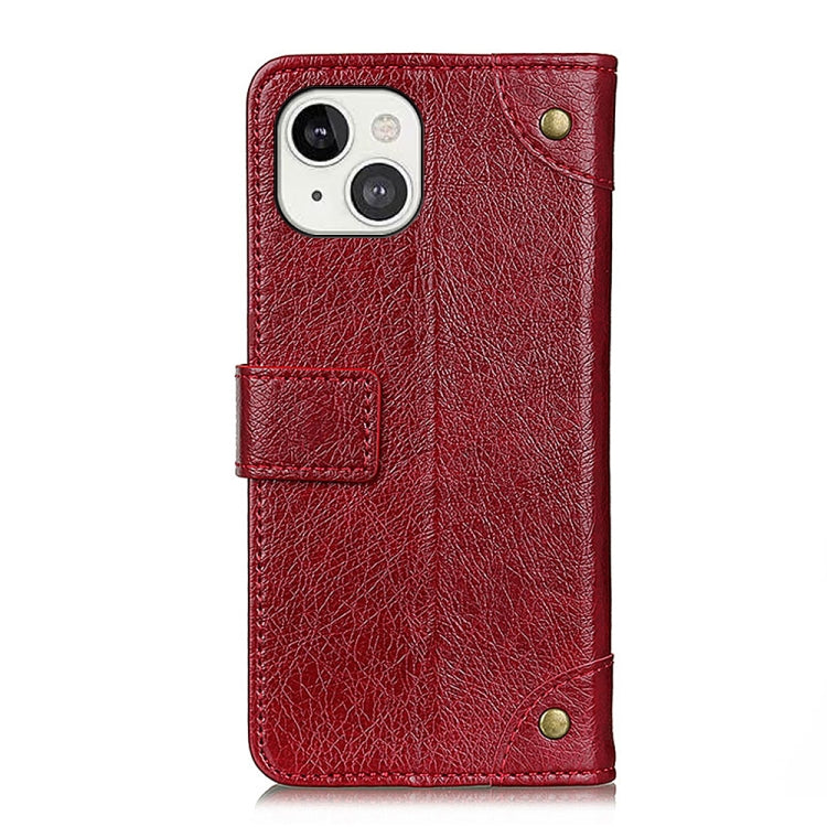 For iPhone 13 Copper Buckle Nappa Texture Horizontal Flip Leather Case with Holder & Card Slots & Wallet