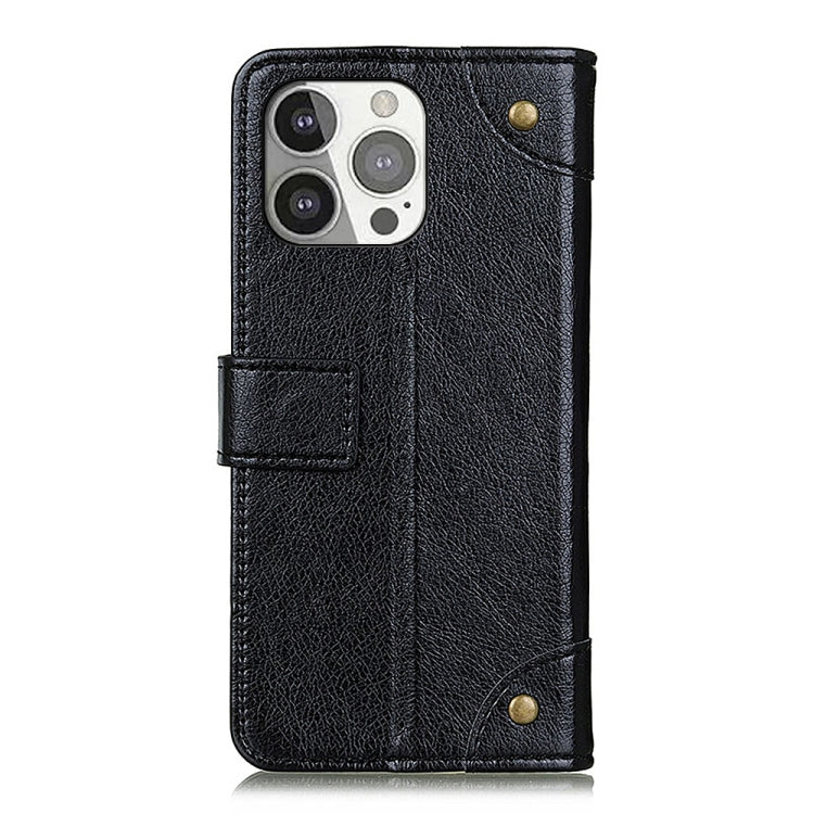 For iPhone 13 Pro Copper Buckle Nappa Texture Horizontal Flip Leather Case with Holder & Card Slots & Wallet