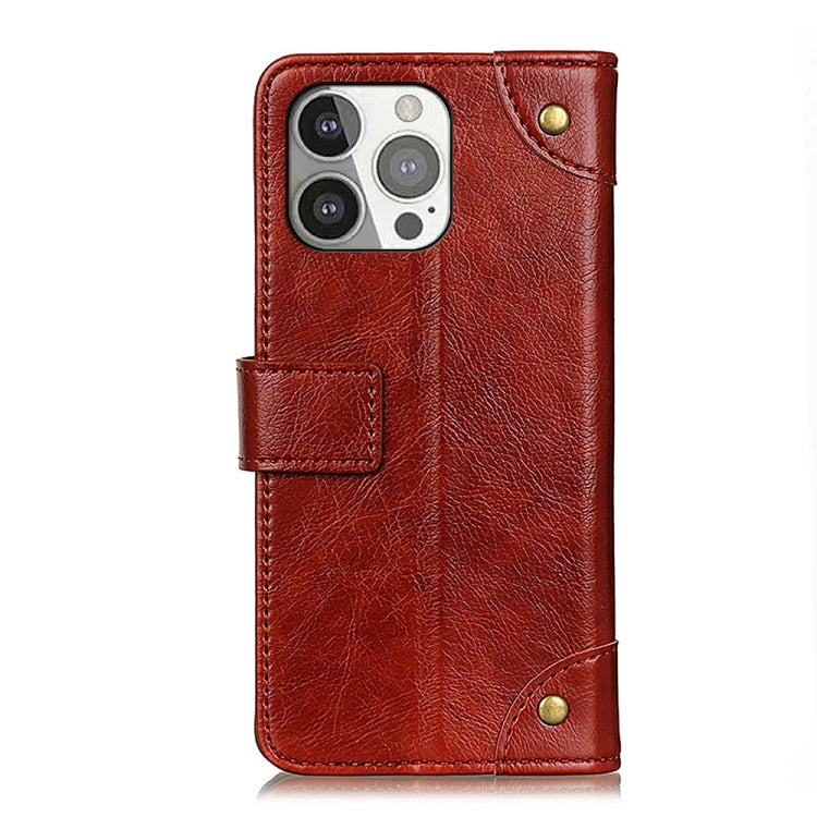 For iPhone 13 Pro Copper Buckle Nappa Texture Horizontal Flip Leather Case with Holder & Card Slots & Wallet