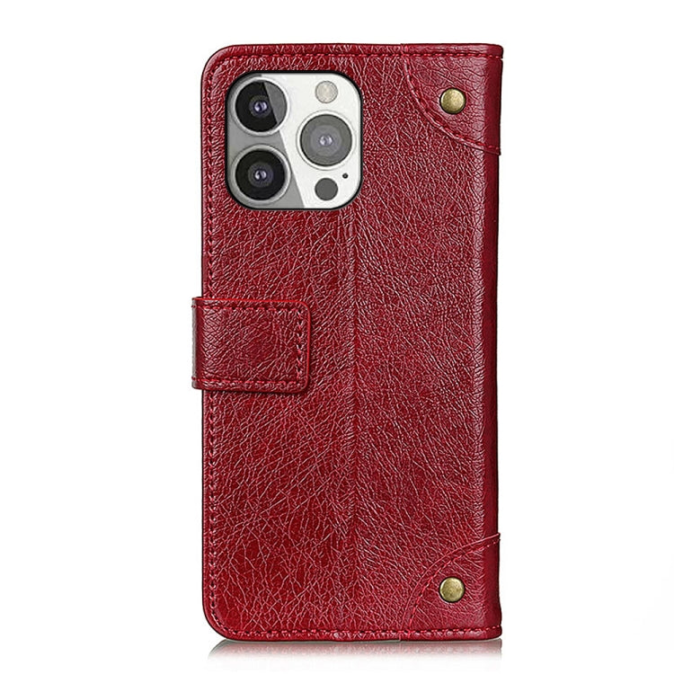 For iPhone 13 Pro Copper Buckle Nappa Texture Horizontal Flip Leather Case with Holder & Card Slots & Wallet