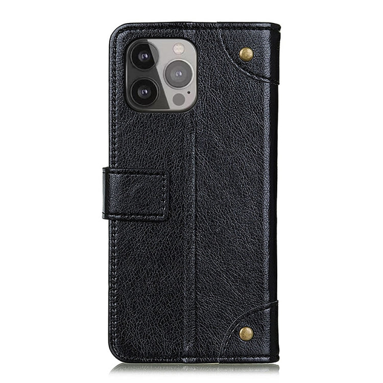 For iPhone 13 Pro Max Copper Buckle Nappa Texture Horizontal Flip Leather Case with Holder & Card Slots & Wallet