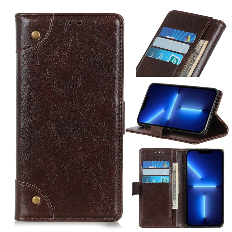 For iPhone 13 Pro Max Copper Buckle Nappa Texture Horizontal Flip Leather Case with Holder & Card Slots & Wallet