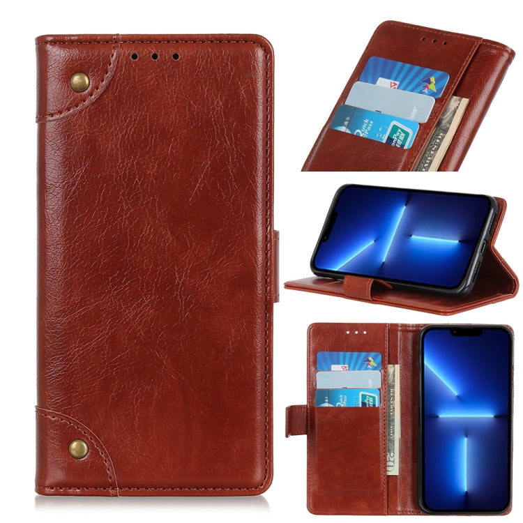 For iPhone 13 Pro Max Copper Buckle Nappa Texture Horizontal Flip Leather Case with Holder & Card Slots & Wallet