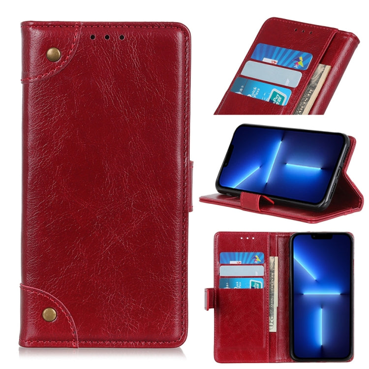 For iPhone 13 Pro Max Copper Buckle Nappa Texture Horizontal Flip Leather Case with Holder & Card Slots & Wallet