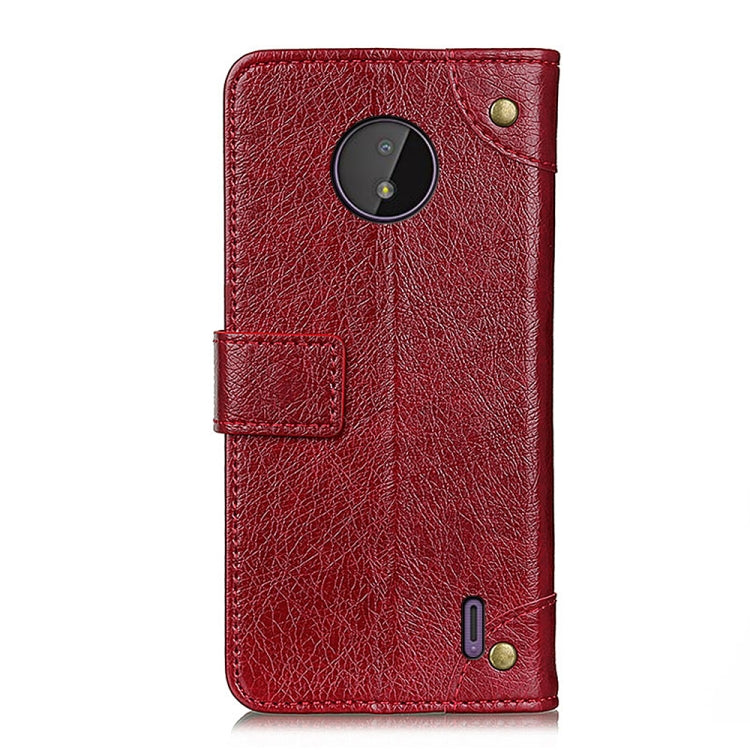 Copper Buckle Nappa Texture Horizontal Flip Leather Case with Holder & Card Slots & Wallet For Nokia C10 / C20