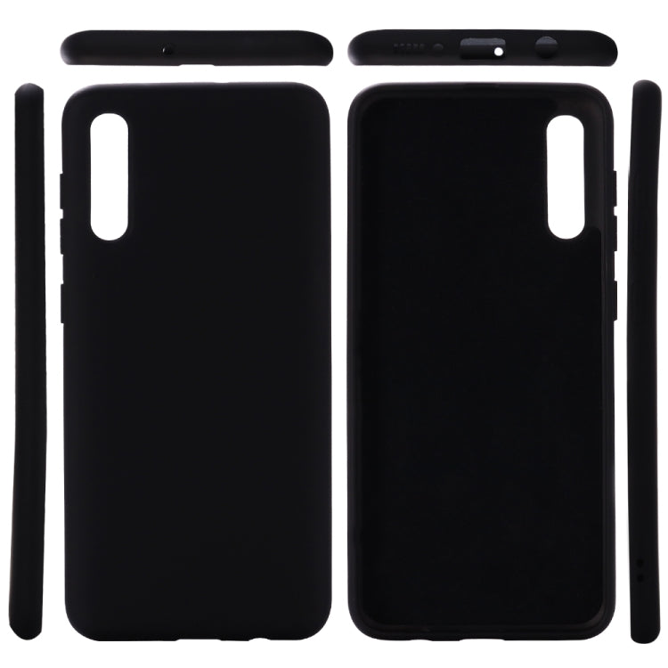 For Galaxy A70s Solid Color Liquid Silicone Dropproof Full Coverage Protective Case