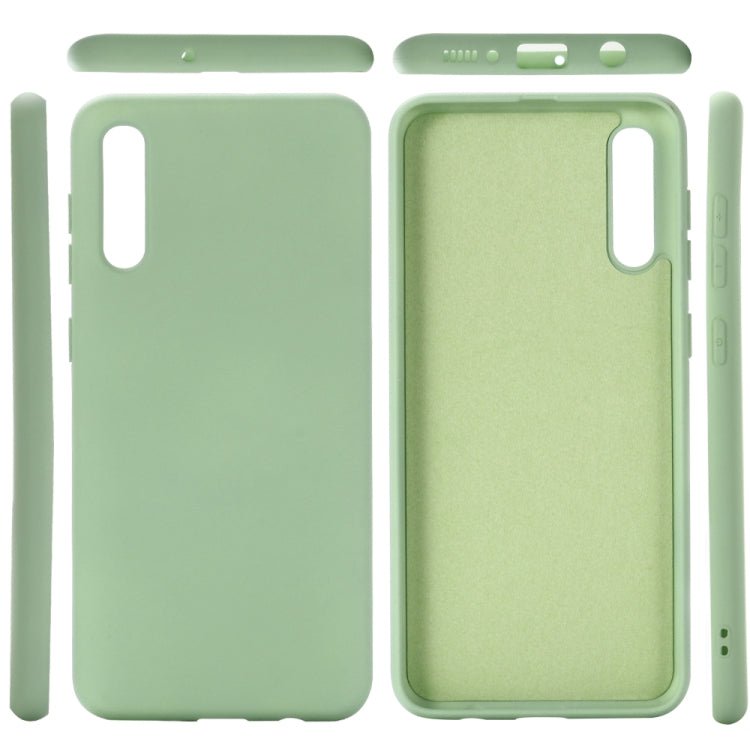 For Galaxy A70s Solid Color Liquid Silicone Dropproof Full Coverage Protective Case