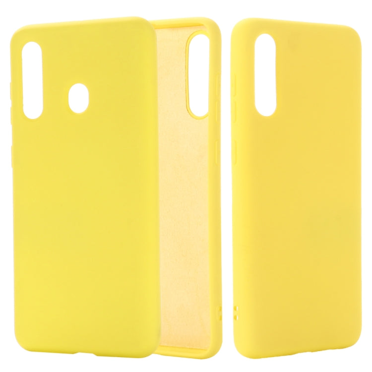 For Galaxy A70s Solid Color Liquid Silicone Dropproof Full Coverage Protective Case