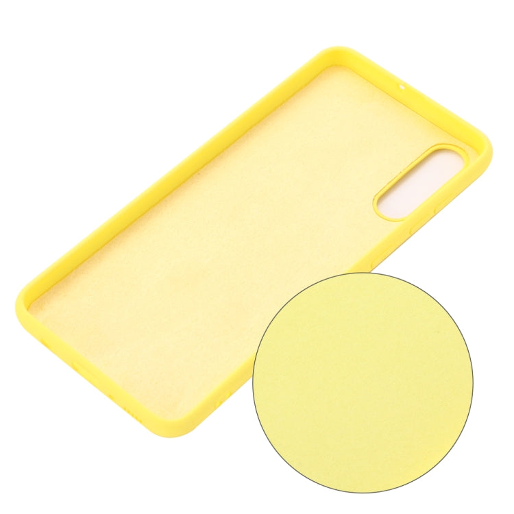 For Galaxy A70s Solid Color Liquid Silicone Dropproof Full Coverage Protective Case