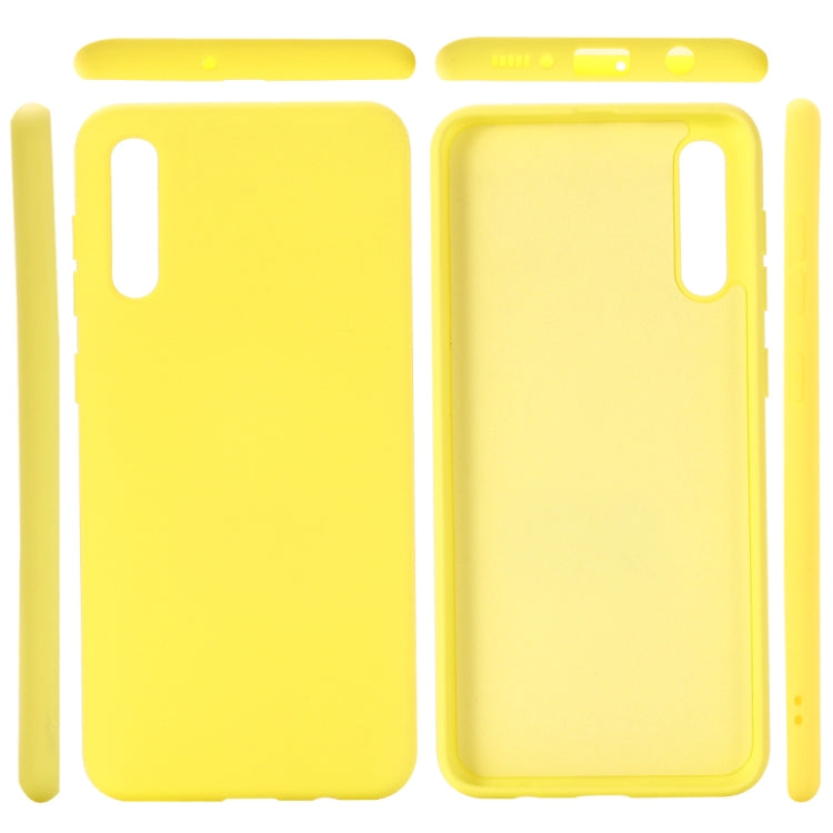 For Galaxy A70s Solid Color Liquid Silicone Dropproof Full Coverage Protective Case