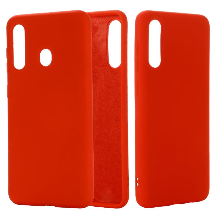 For Galaxy A70s Solid Color Liquid Silicone Dropproof Full Coverage Protective Case