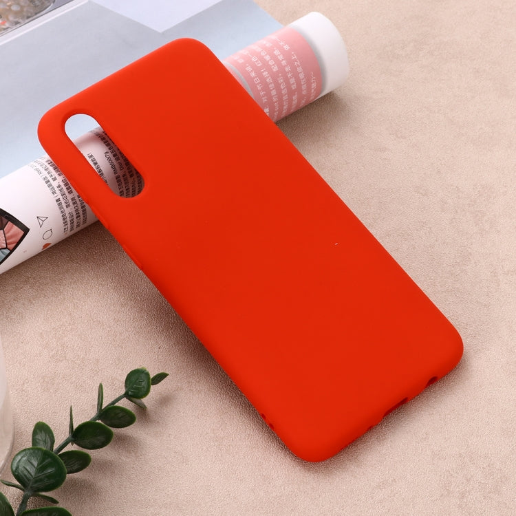 For Galaxy A70s Solid Color Liquid Silicone Dropproof Full Coverage Protective Case