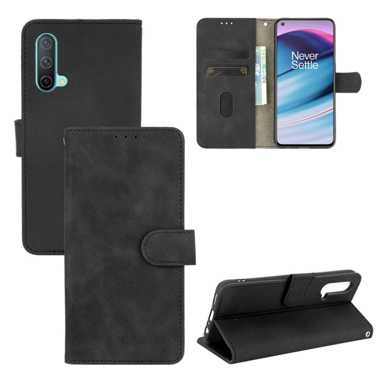 For OnePlus Nord CE 5G Solid Color Skin Feel Magnetic Buckle Horizontal Flip Calf Texture PU Leather Case with Holder & Card Slots & Wallet