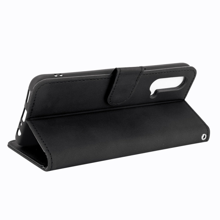 For OnePlus Nord CE 5G Solid Color Skin Feel Magnetic Buckle Horizontal Flip Calf Texture PU Leather Case with Holder & Card Slots & Wallet