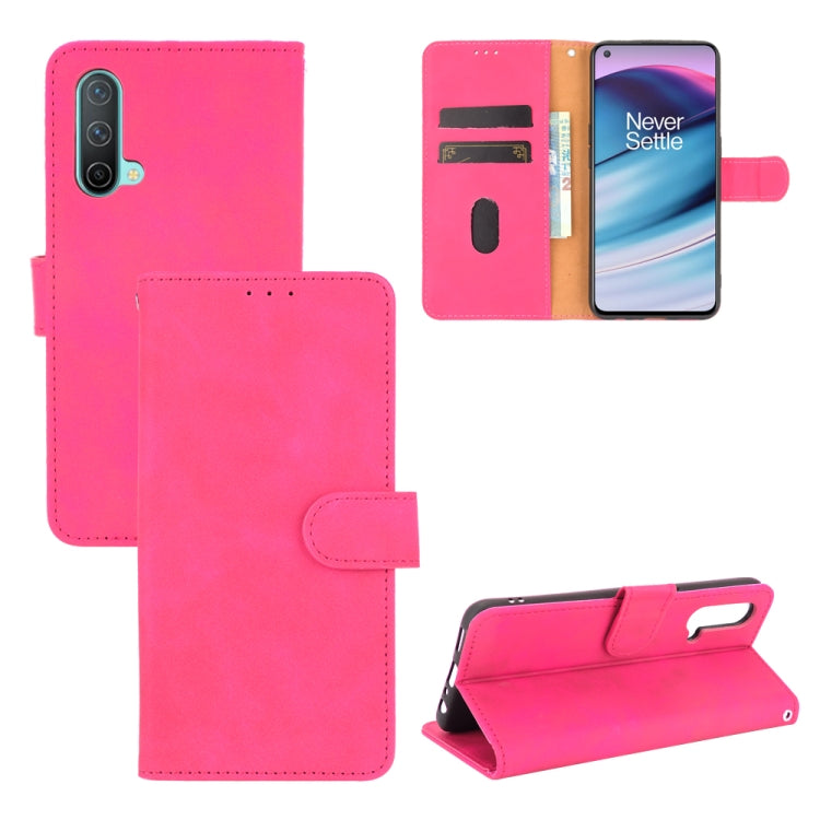 For OnePlus Nord CE 5G Solid Color Skin Feel Magnetic Buckle Horizontal Flip Calf Texture PU Leather Case with Holder & Card Slots & Wallet