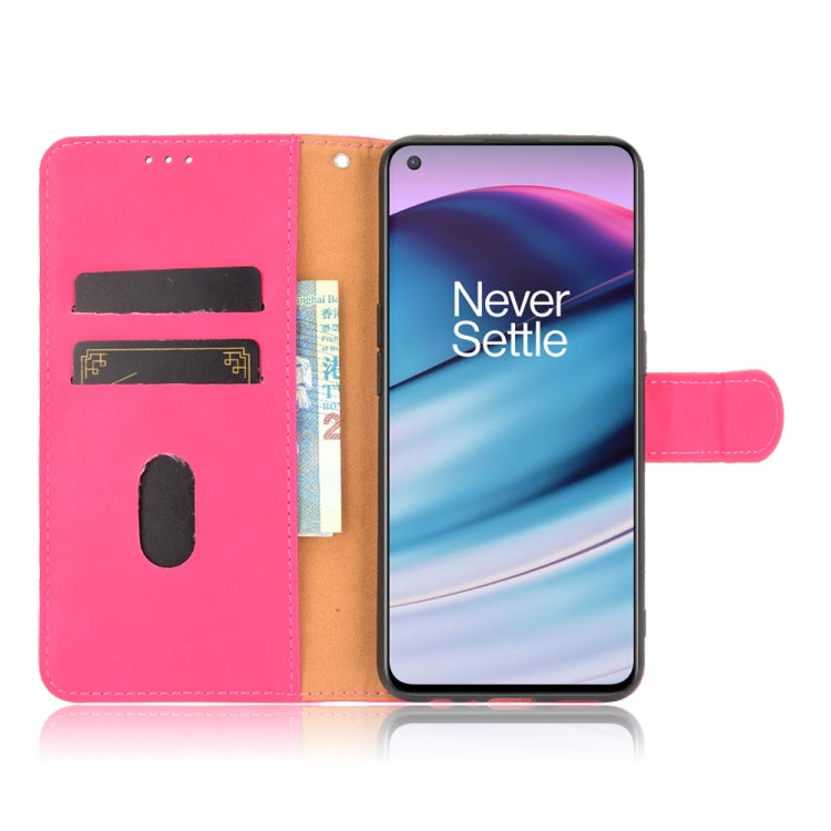 For OnePlus Nord CE 5G Solid Color Skin Feel Magnetic Buckle Horizontal Flip Calf Texture PU Leather Case with Holder & Card Slots & Wallet