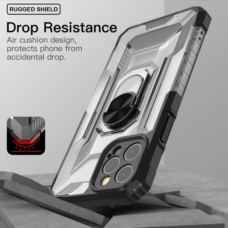 For iPhone 12 mini PC + TPU Shockproof Protective Case with Metal Ring Holder