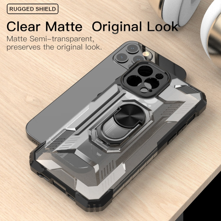 For iPhone 12 mini PC + TPU Shockproof Protective Case with Metal Ring Holder