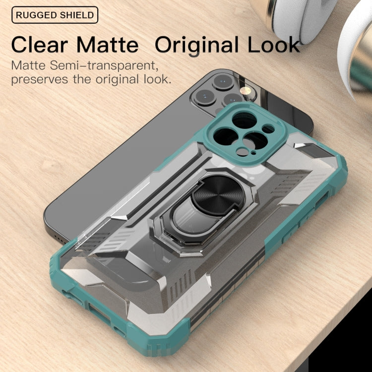 For iPhone 12 mini PC + TPU Shockproof Protective Case with Metal Ring Holder