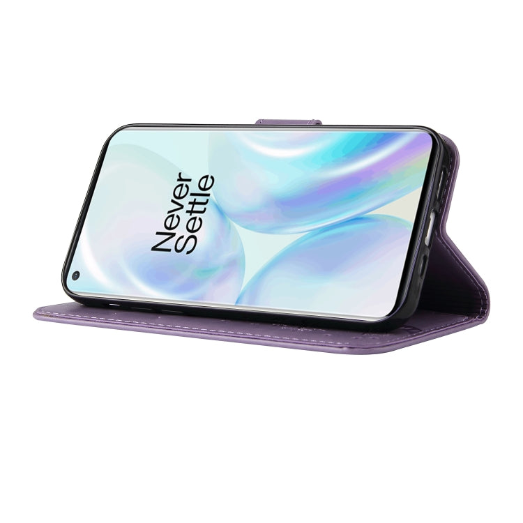 For OnePlus 8 Embossed Lucky Tree Horizontal Flip Leather Case with Holder & Card Slot & Wallet & Lanyard