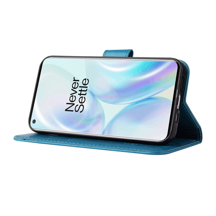 For OnePlus 8 Embossed Lucky Tree Horizontal Flip Leather Case with Holder & Card Slot & Wallet & Lanyard