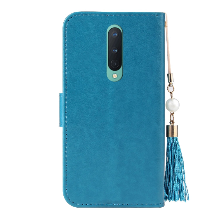 For OnePlus 8 Embossed Lucky Tree Horizontal Flip Leather Case with Holder & Card Slot & Wallet & Lanyard