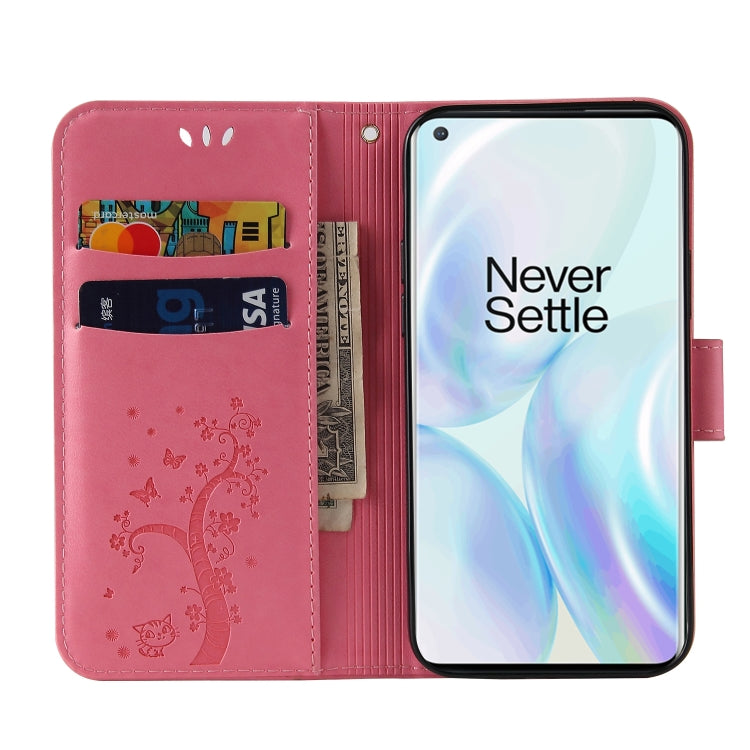For OnePlus 8 Embossed Lucky Tree Horizontal Flip Leather Case with Holder & Card Slot & Wallet & Lanyard