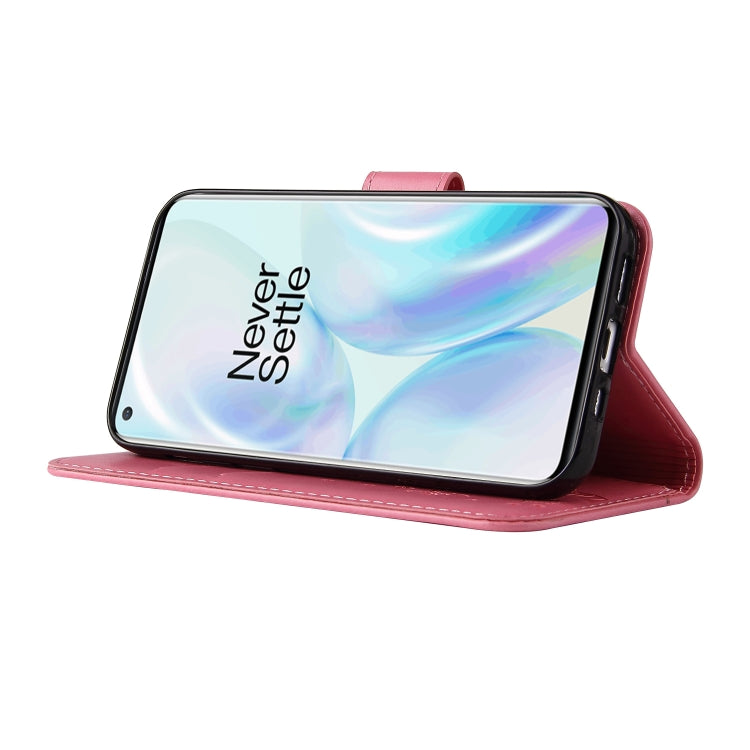 For OnePlus 8 Embossed Lucky Tree Horizontal Flip Leather Case with Holder & Card Slot & Wallet & Lanyard