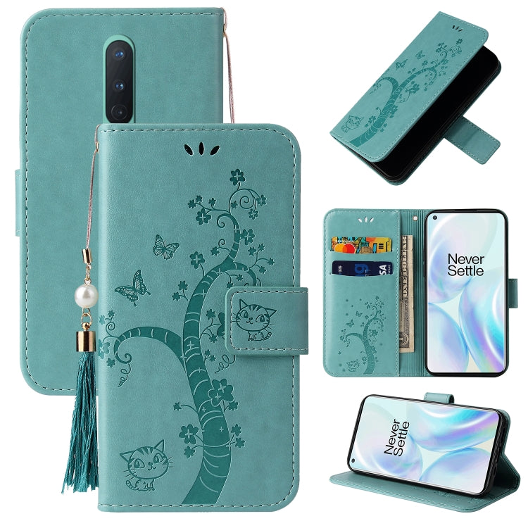 For OnePlus 8 Embossed Lucky Tree Horizontal Flip Leather Case with Holder & Card Slot & Wallet & Lanyard