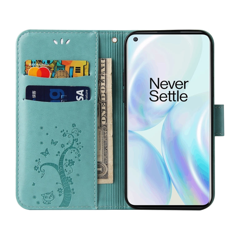 For OnePlus 8 Embossed Lucky Tree Horizontal Flip Leather Case with Holder & Card Slot & Wallet & Lanyard