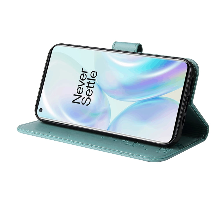 For OnePlus 8 Embossed Lucky Tree Horizontal Flip Leather Case with Holder & Card Slot & Wallet & Lanyard